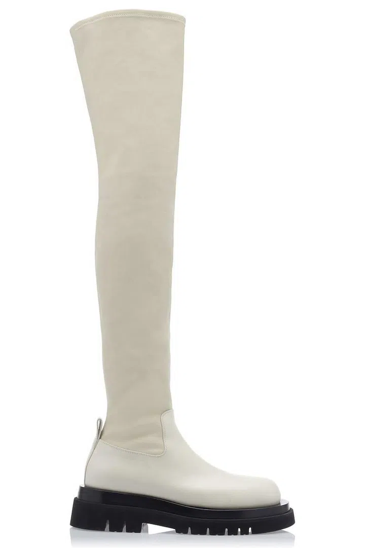 The Tire Over The Knee Leather Boots, US$1,530, Bottega Veneta at Moda Operandi