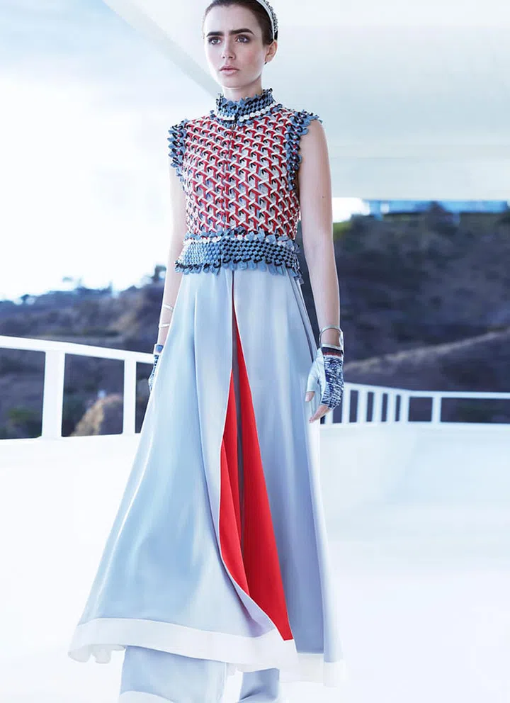 lily collins chanel
