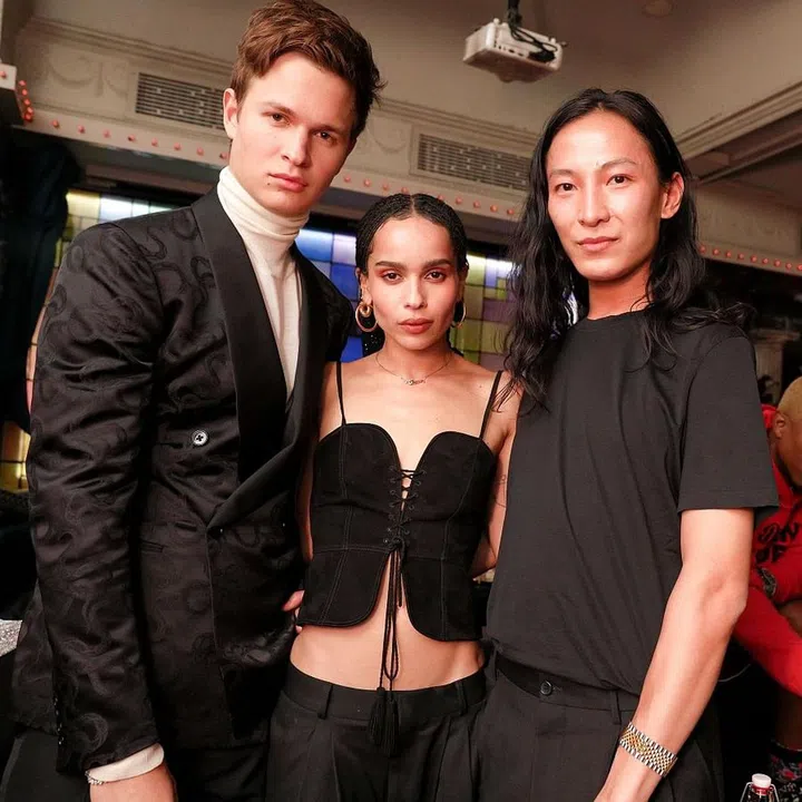 Ansel Elgort, Zoe Kravitz and Alexander Wang