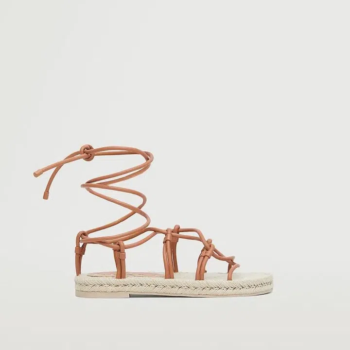Esparto Gladiator Sandals, $89, Mango