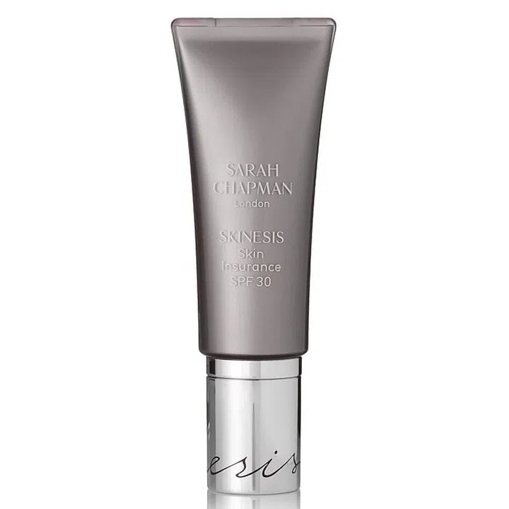 "On a day when I'm hanging around the house with the kids, I just like to use Sarah Chapman Skin Insurance SPF 30," she says. "It's basically a tinted moisturiser but with sunscreen, which is obviously really important."