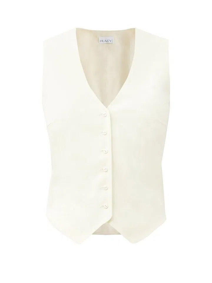 Single-Breasted Wool-Twill Waistcoat, $458, Raey at Matchesfashion