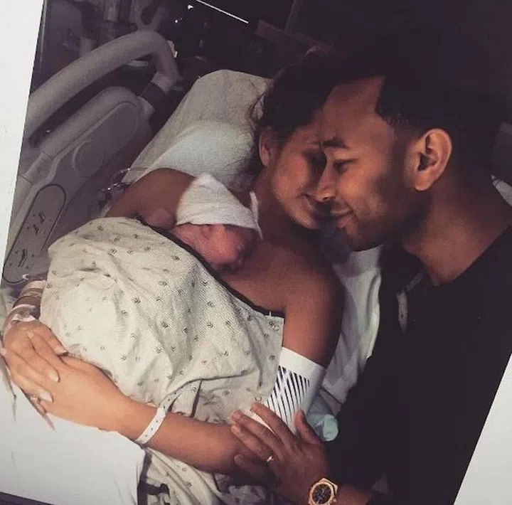 When Chrissy shared this throwback from Luna's birth, Instagram collectively melted. Photo: Instagram