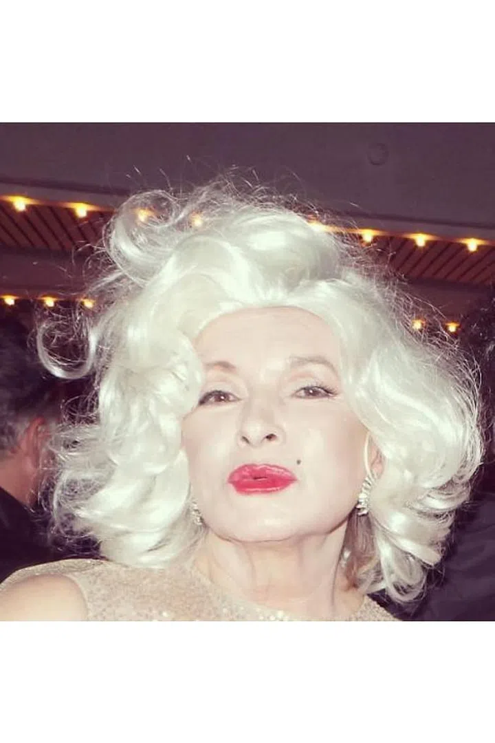 The star dressed as Marilyn Monroe. 