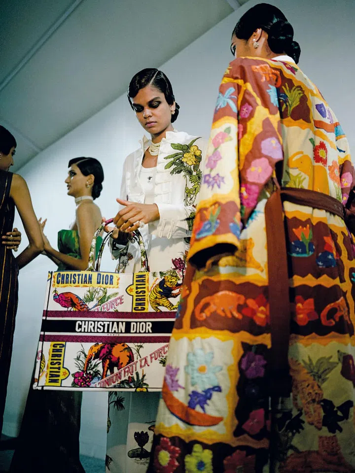 Brilliant prints and the new rendition of the Dior Book tote. Photo: Dior