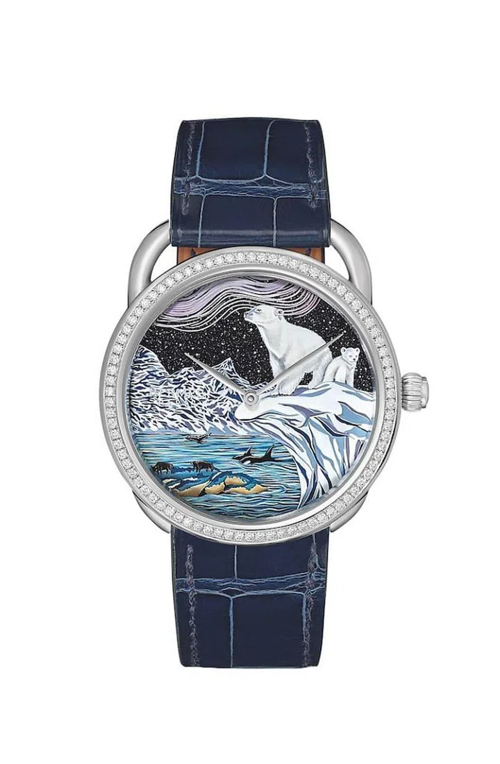 White gold and diamond Arceau Into the Canadian Wild – Polar Bear watch. (Photo: Hermes)