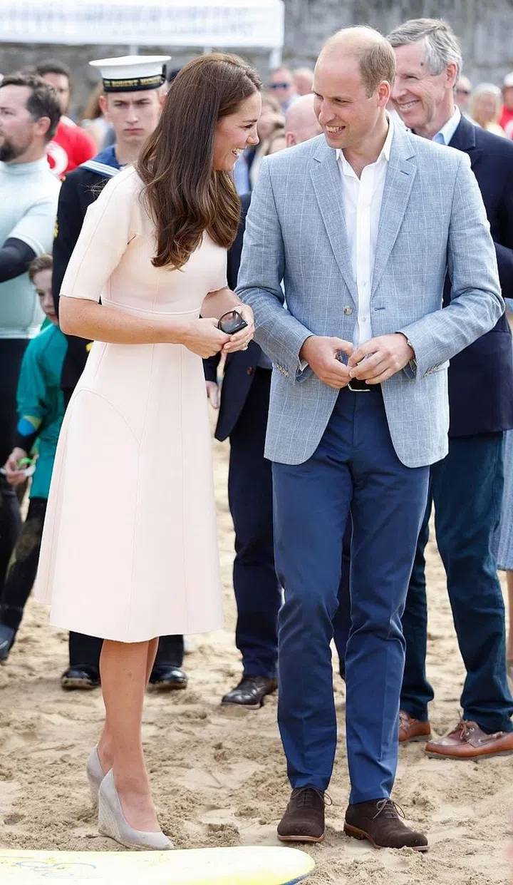 "DON’T TELL YOUR GRANDMOTHER ABOUT MY SHOES!" - KATE TO WILL, PROBABLY, DURING AN EVENT IN CORNWALL IN 2016. Photo: Getty