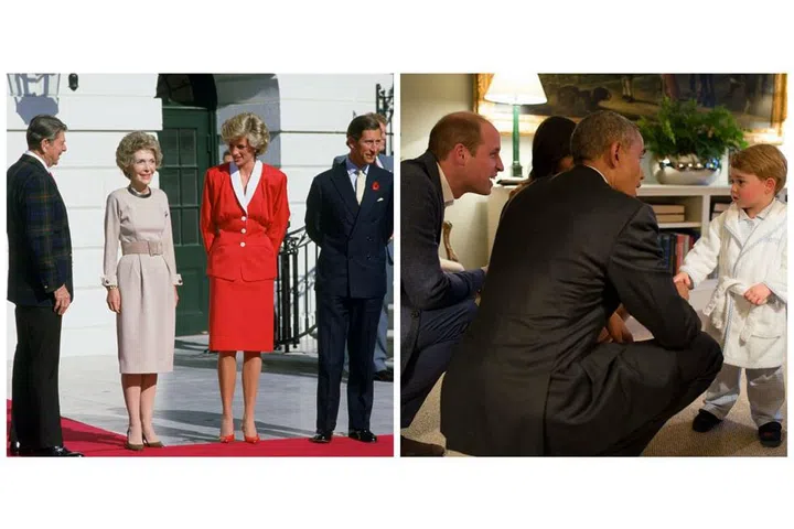 William may have Diana beat on this one: His relationship with Obama seems a whole lot more relaxed than hers with Reagan.