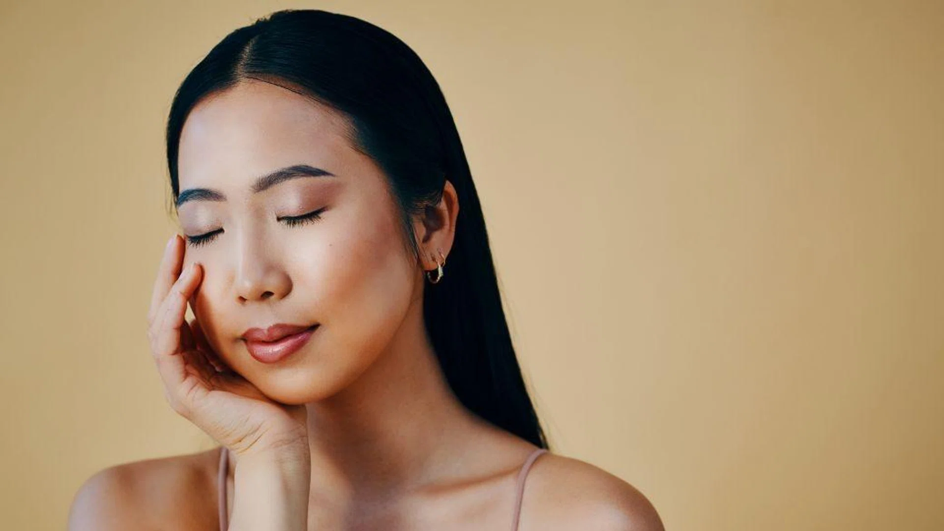 Young woman skin lifting treatment