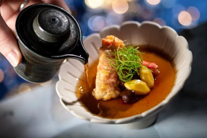 mike and sulleys flavors of asia taraba kani chawanmushi