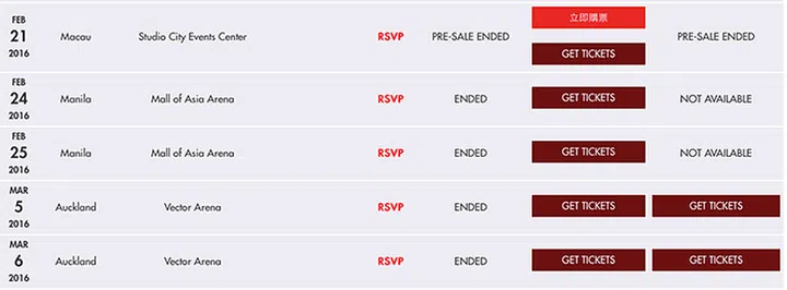 Photo: Screengrab from Madonna's website