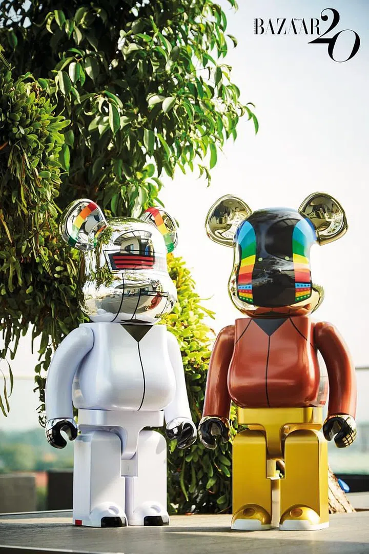 A few of the large-size Be@rbrick toys that Lim collects.