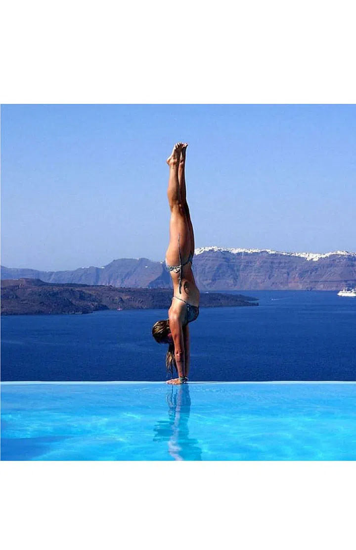 Rachel travels the world on yoga retreats—and documents her zen poses in the most picturesque destinations along the way. Photo: Instagram