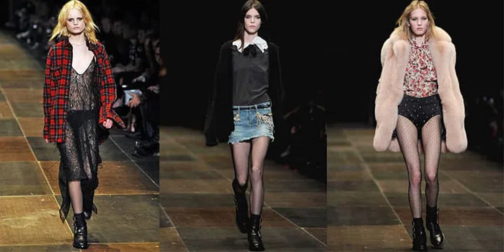 Hedi Slimane's Best Runway Moments At Saint Laurent