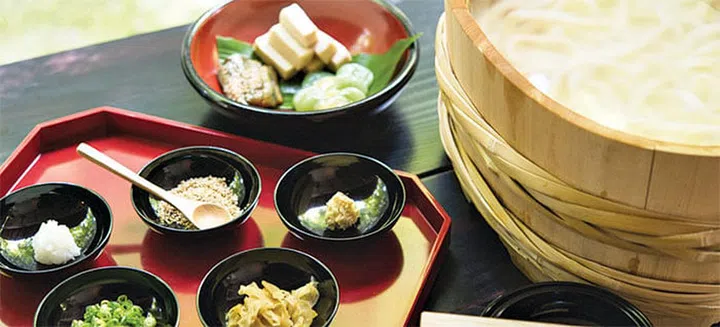 Delicate presentation is  a hallmark of Japanese cuisine.