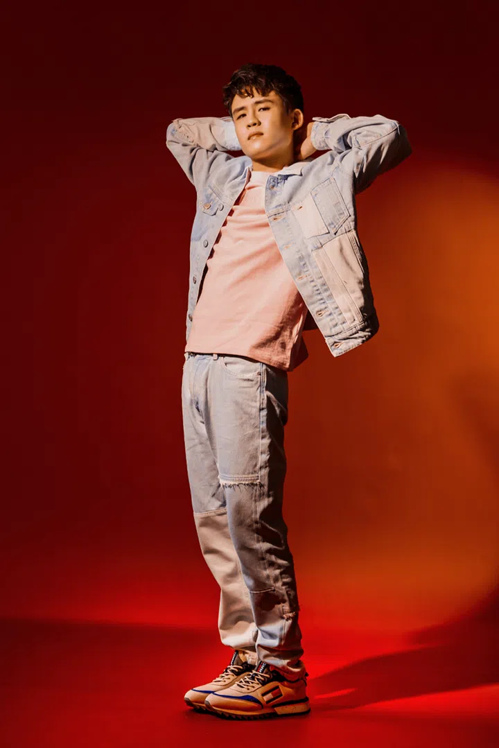 Gentle Bones (Joel Tan) wearing Tommy Jeans. Photo: Courtesy