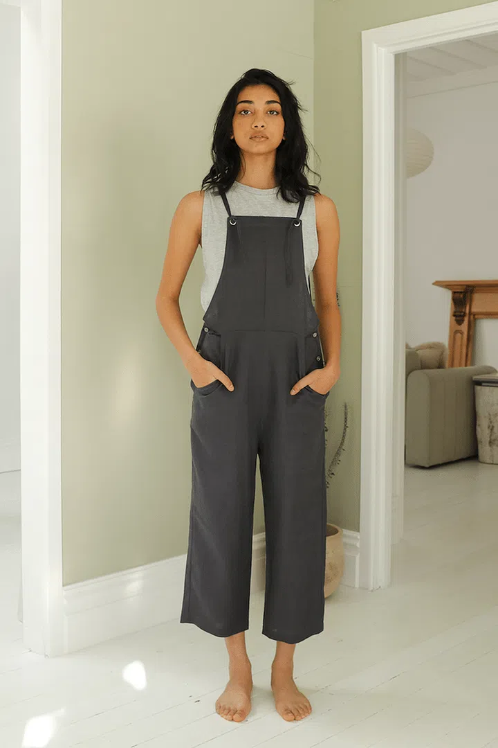 Aude Linen Overalls, $150, Esse