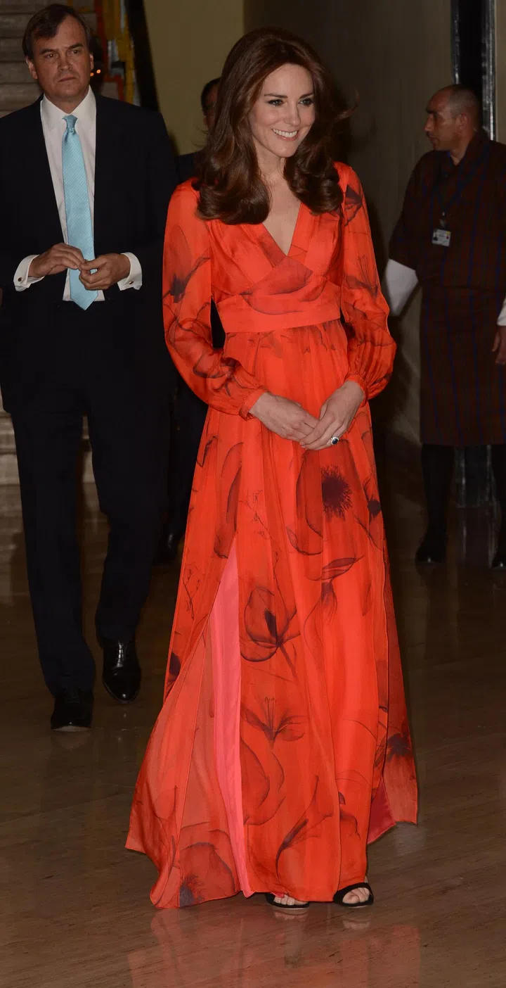 Kate Middleton attends a reception celebrating UK and Bhutanese friendship and cooperation at the Taj Hotel in Thimphu, Bhutan.