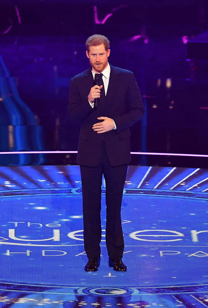 Prince Harry gives a tribute to his grandmother.

"As we celebrate your 92nd birthday this evening and in recognition of your incredible life of service, I am delighted to say that the Queen's Commonwealth Trust has now been launched to support young leaders around the Commonwealth." he said. "This organisation, in your name, will provide a platform for those working to make a difference in their communities across 53 countries. Happy Birthday Your Majesty."