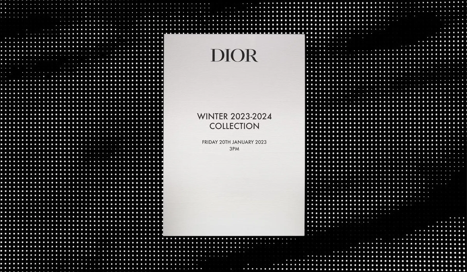 Dior Men Winter 2023-2024 livestream