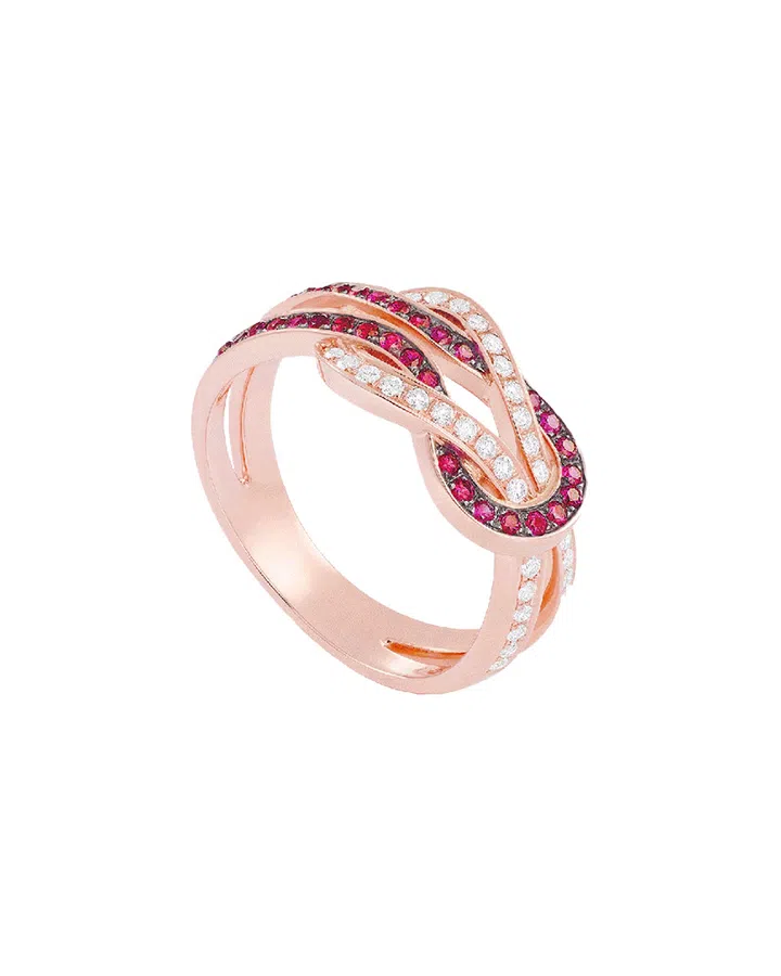 fred pink gold ruby ring chance infinie