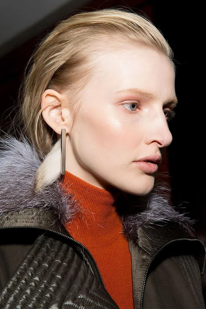 At Moschillo, the models' hair had as much gloss as their cheekbones.