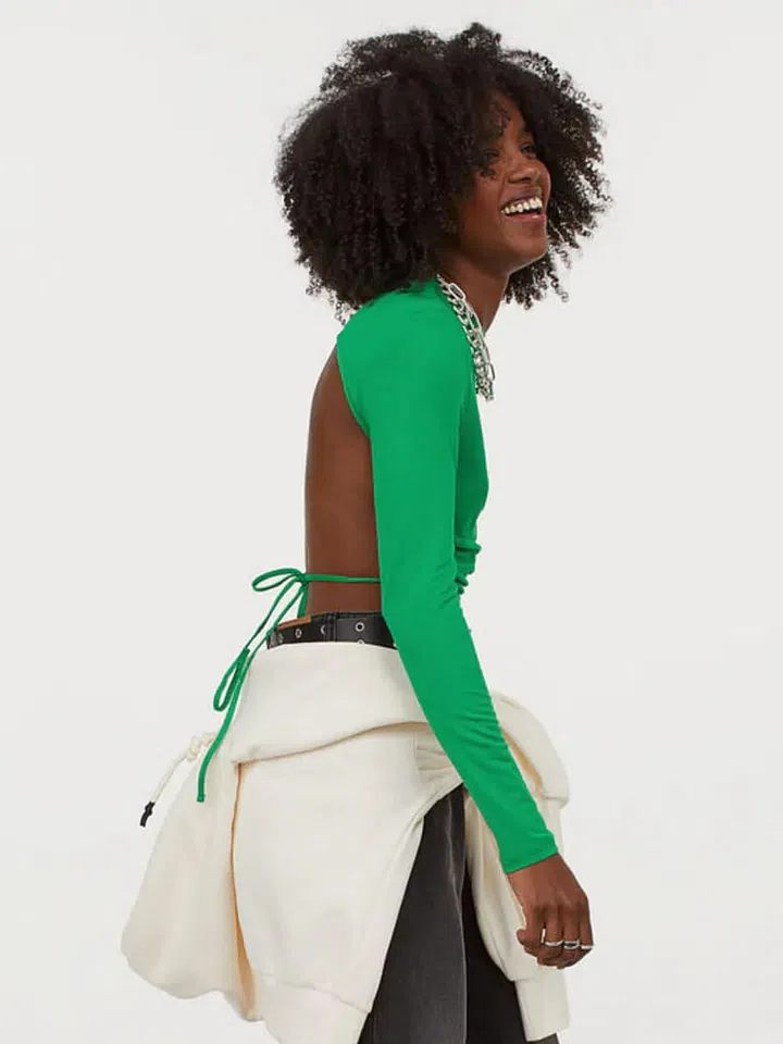 Open-Backed Top, S$14.95, H&M