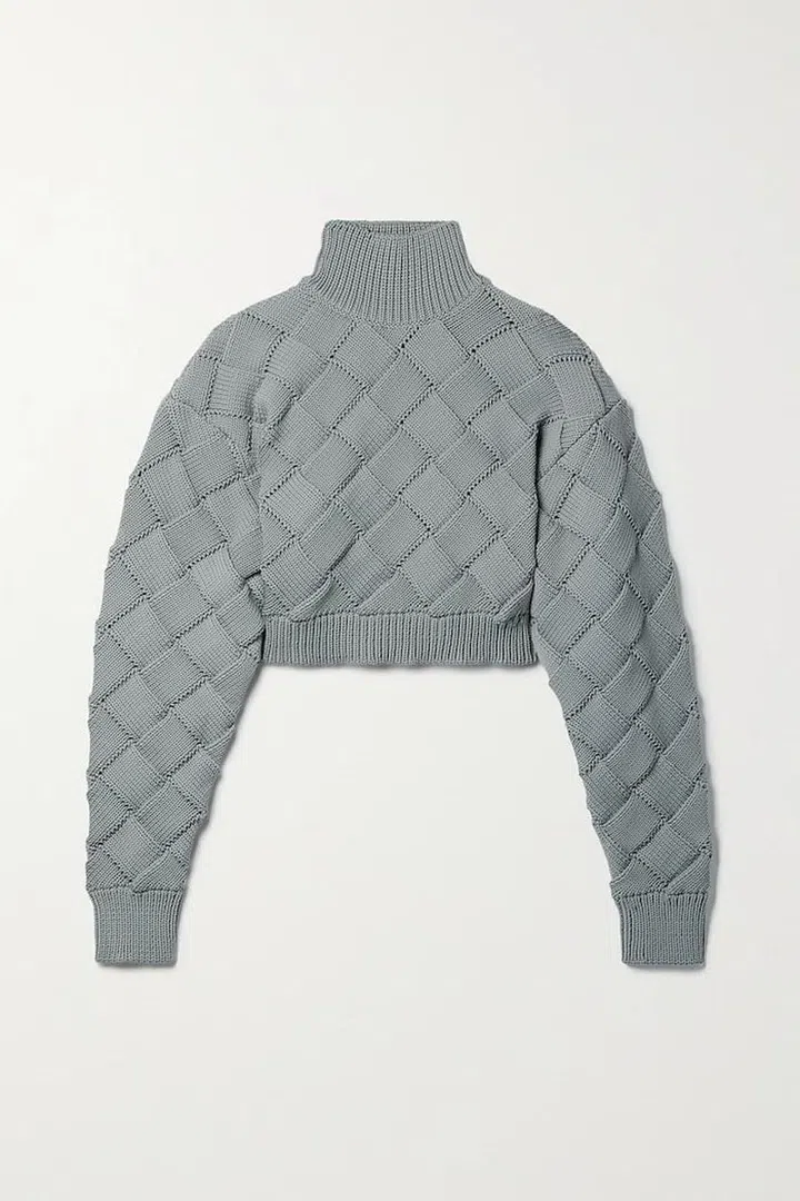 Cropped Knitted Turtleneck Sweater, $1,844, Hervé Léger at Net-a-Porter