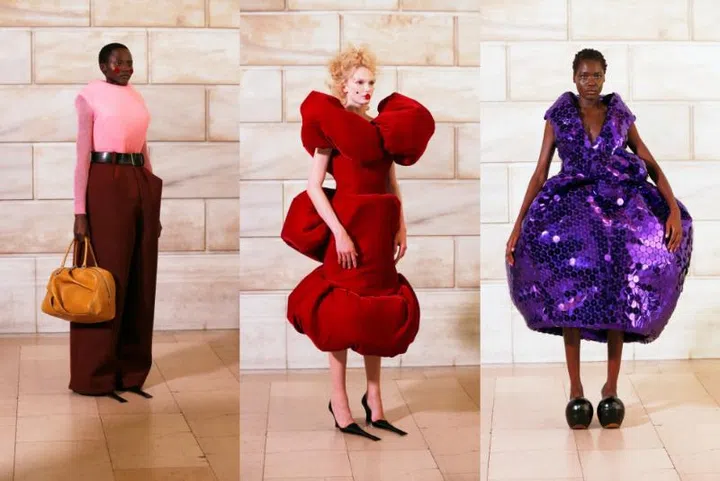 Spring summer 2025 runway quiet luxury maximalism Prada Valentino Simone Rocha Marc Jacobs