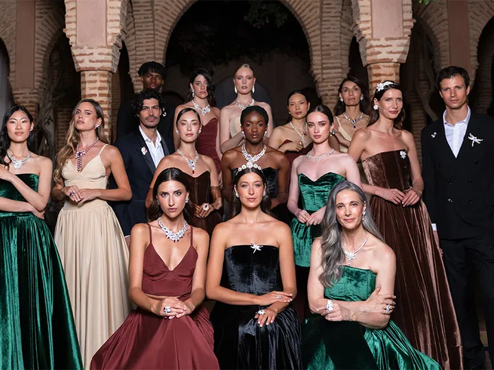 Models show off Chaumet’s Jewels by Nature collection at the Marbella event