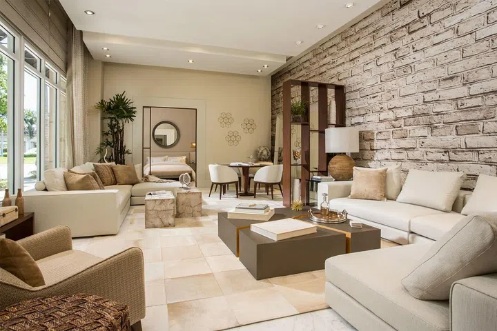 Paired with Italian bespoke giant Brunello Cucinelli, Marisol Pinto designed a vignette based around beige and cocoa accents, featuring several pieces indoor/outdoor pieces that give a nod to the Cucinelli's refined yet wearable ease.