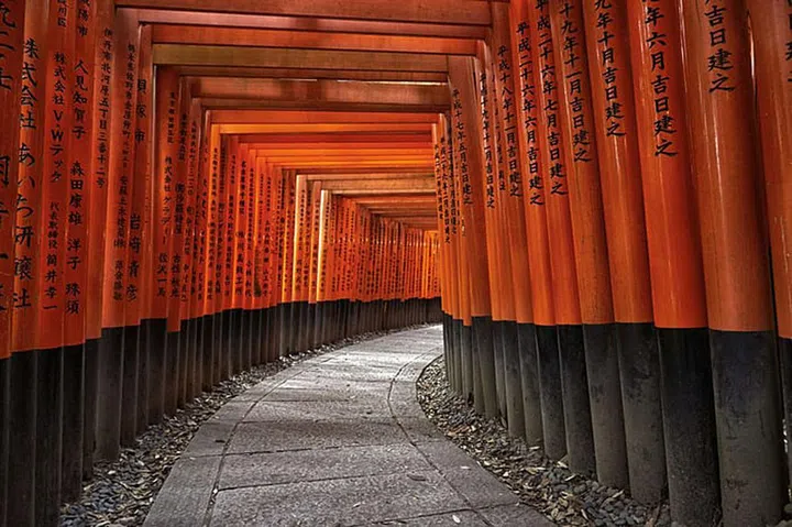 Entrepreneurs take note: while this 8th-century Kyoto shrine is dedicated to the god of rice and sake, it is also renowned as a go-to spot for the business-minded who are looking for a little luck. The walk through the orange torii-gated paths is spectacular on its own, but for maximum luck payoff make your way to the sub-shrines at the top of the summit to make sure your next business venture is a big success.
Photo: Getty