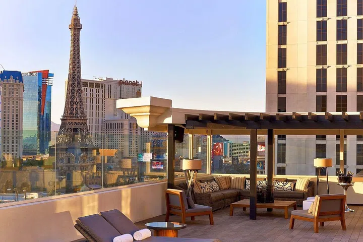 It's no surprise that The Nobu Villa is such a hit with celebrities (both Jennifer Lopez and Justin Bieber have celebrated their birthdays here), given that its the hotel's only rooftop villa. The sky deck delivers impressive views of the iconic Strip, as well as offering a barbecue pit, a full bard, and a secluded Zen garden with a water feature.