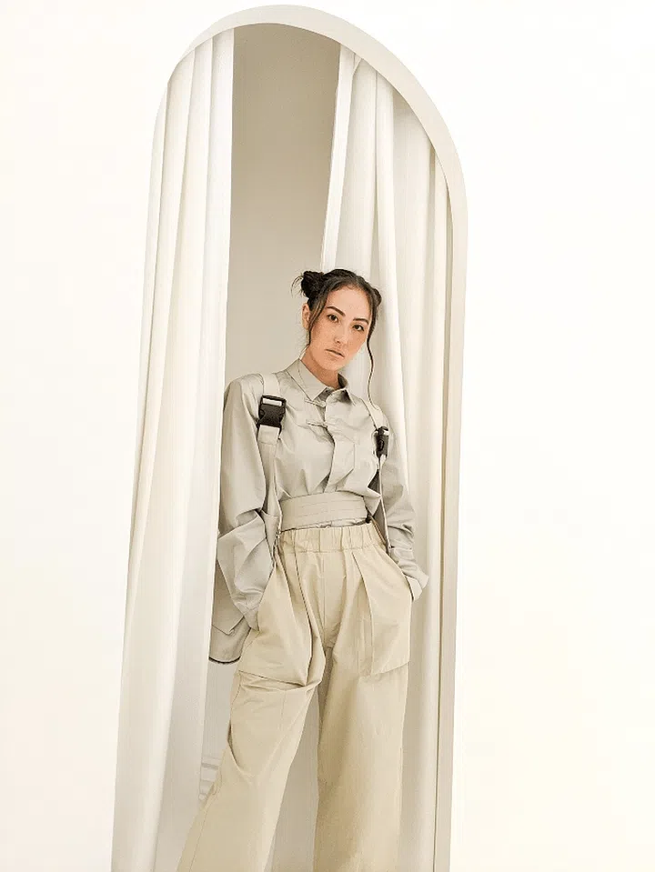 "When detail in thought is sewn into transformative design, you can't help but be obsessed with this brand. Graye Studio conceptualises slow unisex fashion while incorporating sustainability, by using offcuts of their fabrics to create accessories."
Photo: Courtesy