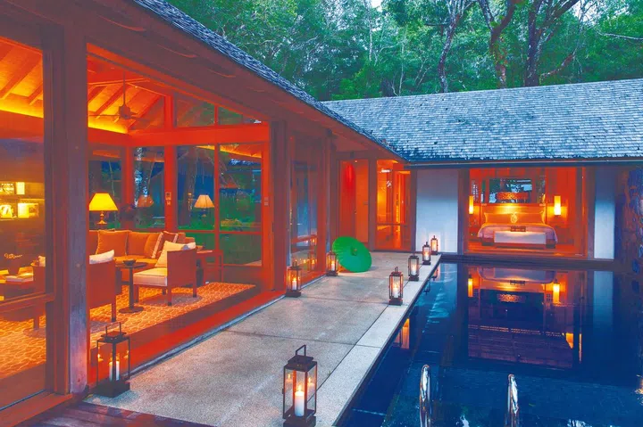 The rainforest wraps around the Datai resort 
