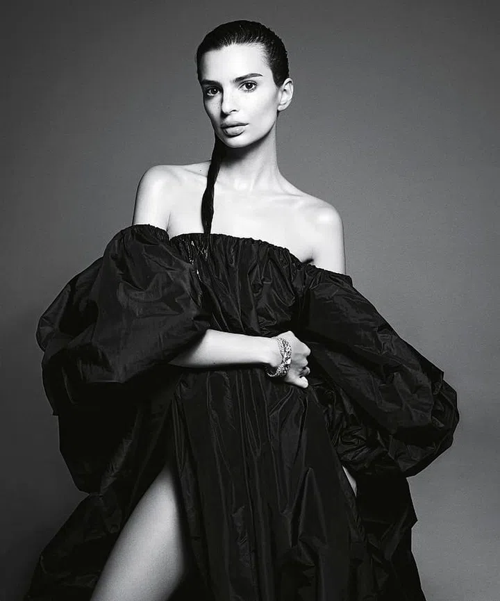 Valentino gown; Cartier watch