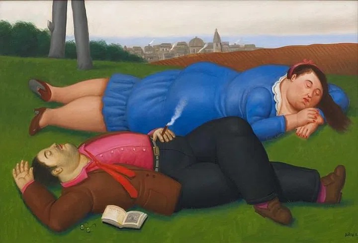 Couple on the Grass, Fernando Botero, Art Stage Singapore Honorary Invited Artist
