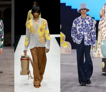Menswear spring summer 2025 fashion trends big florals