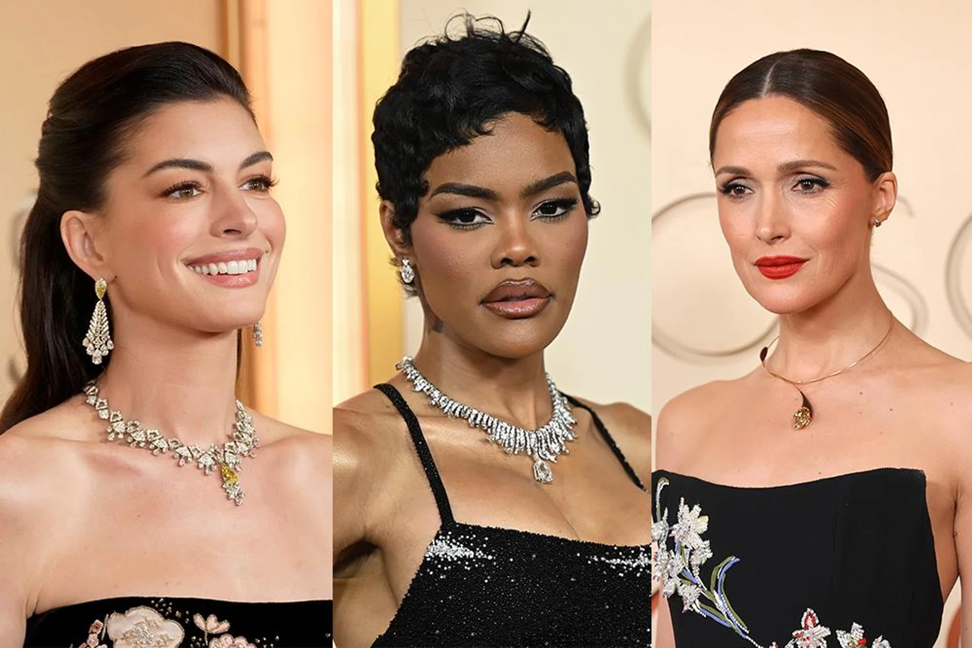 oscars 2026 best jewellery | anne hathaway teyana taylor rose bryne