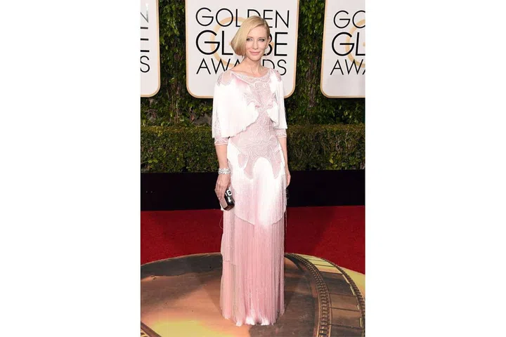 Not the first time the Carol star has opted for the avant garde (or Givenchy!), but the movement of this gorgeous soft pink gown, featuring bold fringe and dramatic embroidery, had her floating past everyone else on the red carpet.