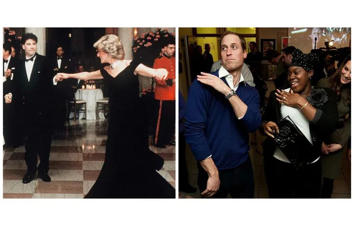 He may not display the skills that Diana did during her famous spin with John Travolta, but he has mastered brushing his shoulder off.