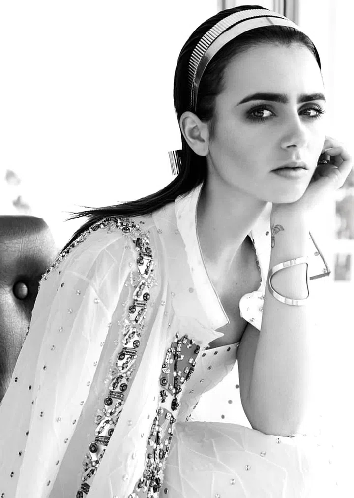 lily collins chanel