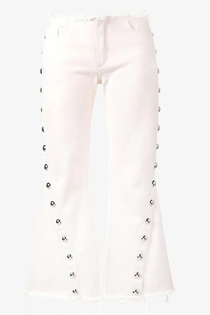 A cropped (and very cool) take on the trend.
Jeans, £460, Marques'Almeida at Browns
