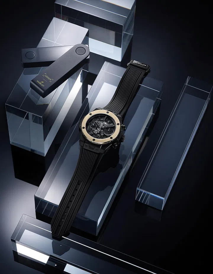 Big Bang Unico watch and Ledger & Hublot Nano X limited-edition crypto wallet. (Photo: Hublot)