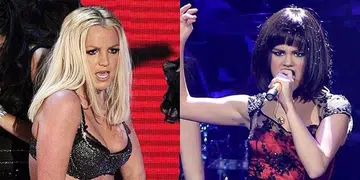 celebrity falls fails live performance selena justin britney katy janet pink