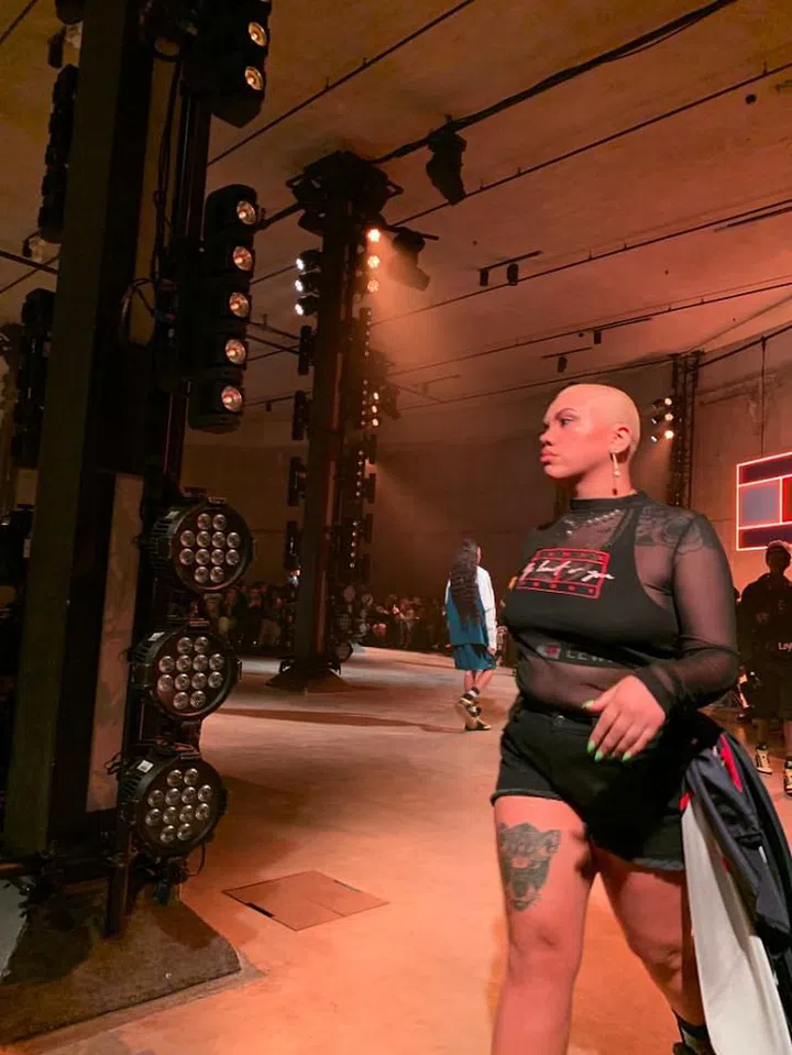 Dance choreographer Parris Goebel made a surprise appearance on the Tommy Hilfiger catwalk.
