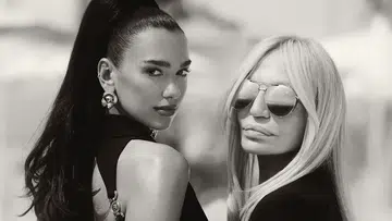 Donatella Versace and Dua Lipa
