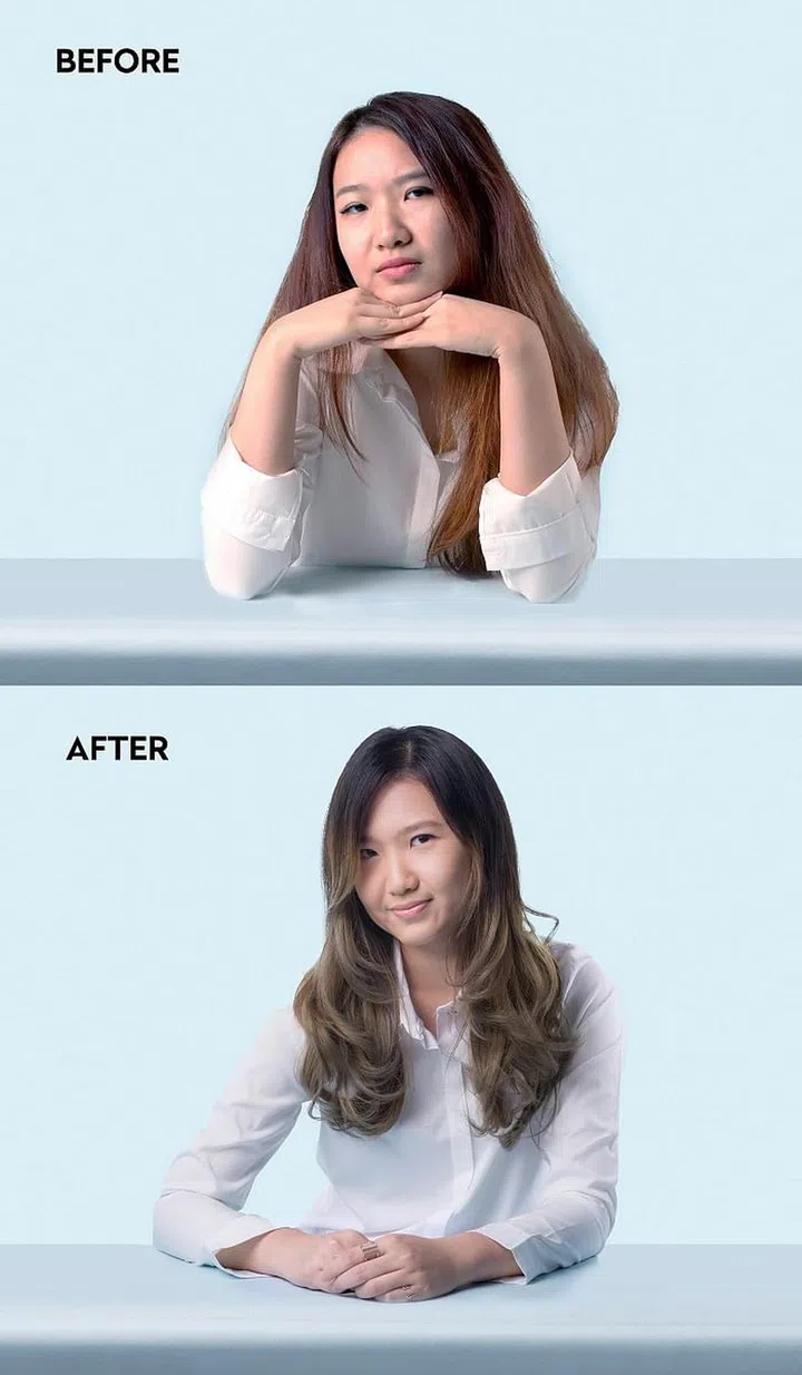 Designed by: Associate Salon Director of Chez Vous, Readen Chia. Services: Cut; Hair Contouring using Ash Balayage hues.  Model: Cindy (Photo: Chez Vous)