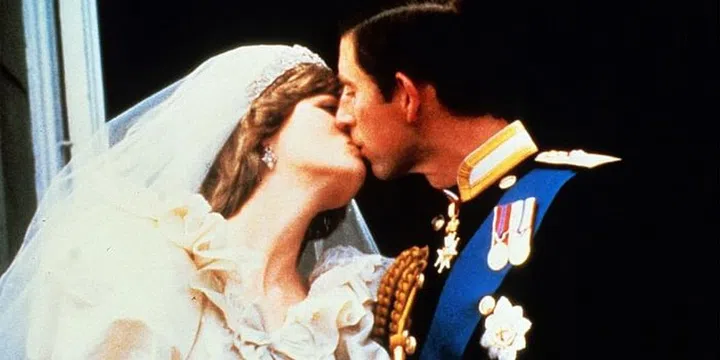 Sharing a kiss on the balcony of Buckingham Palace following their wedding. Photo: Getty