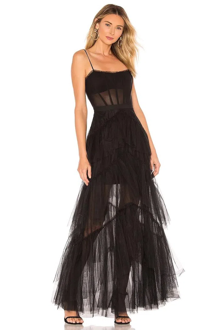 Corset Tulle Gown, $692, BCBGMAXAZRIA at Revolve